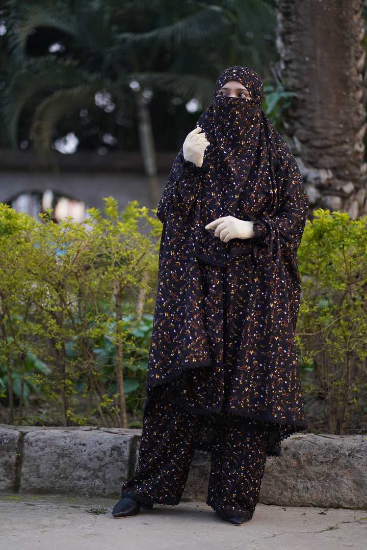 Premium,Linen,Khimar,Plazu,Set