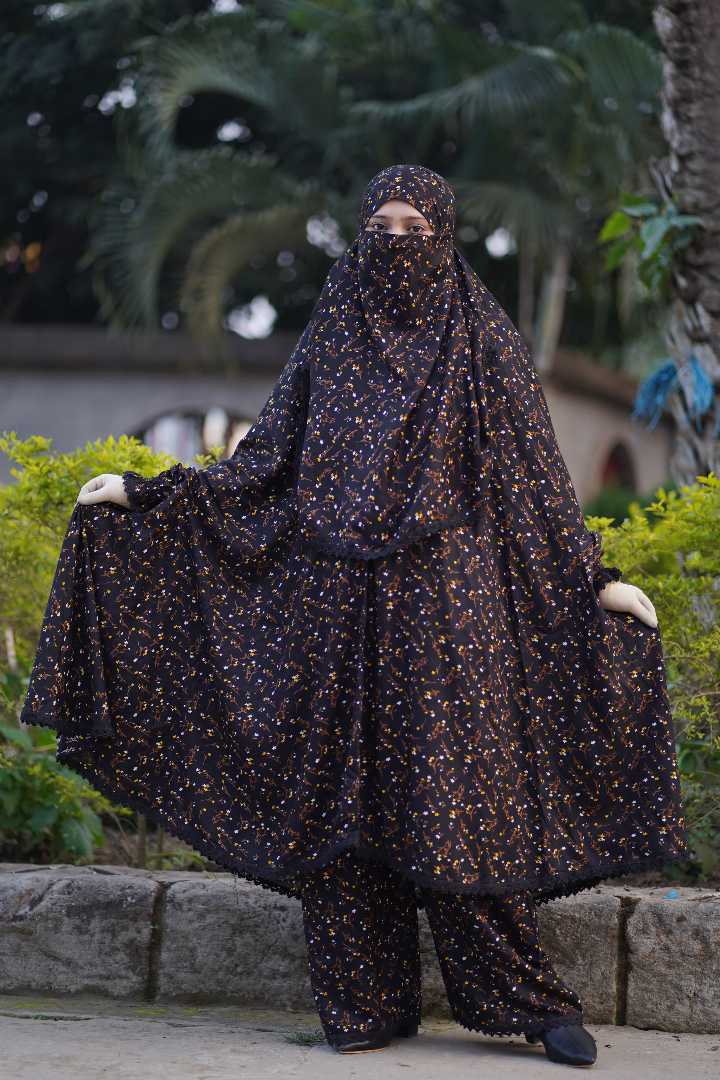 Premium,Linen,Khimar,Plazu,Set