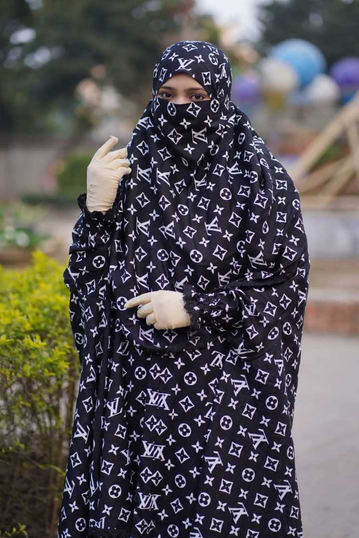 Premium,Linen,Khimar,Plazu,Set