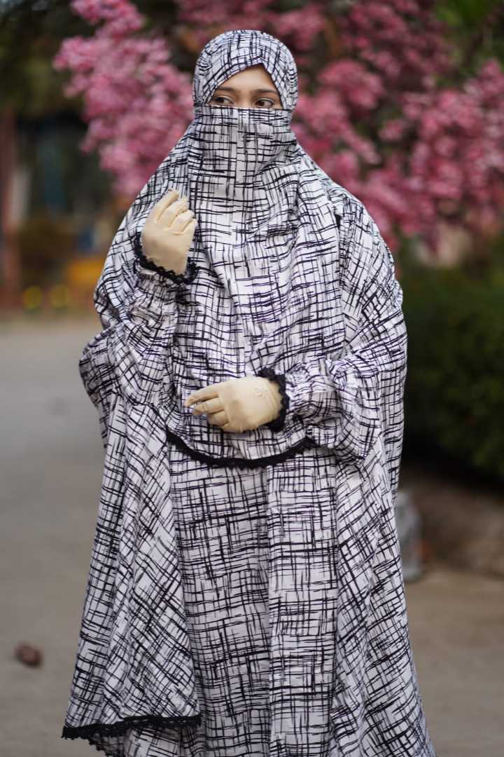 Premium,Linen,Khimar,Plazu,Set
