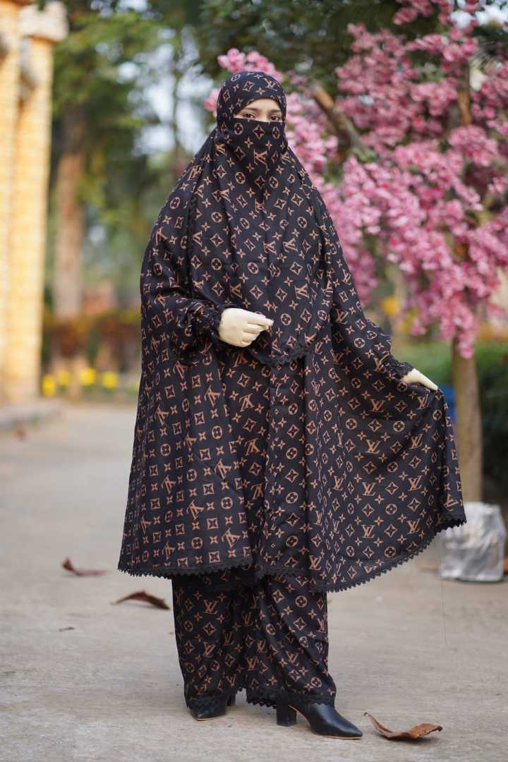 Premium,Linen,Khimar,Plazu,Set
