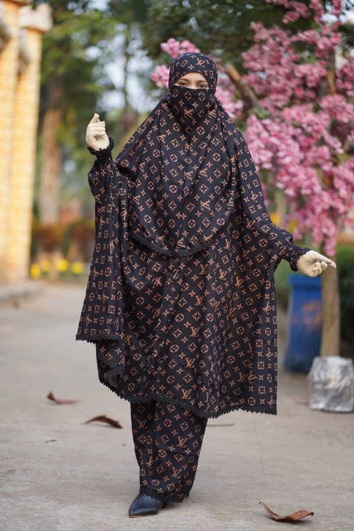 Premium,Linen,Khimar,Plazu,Set
