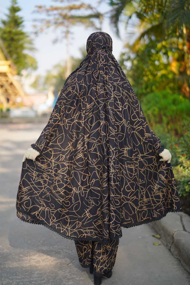 Premium,Linen,Khimar,Plazu,Set