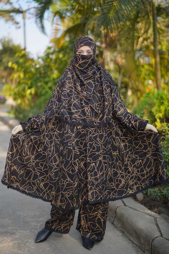 Premium,Linen,Khimar,Plazu,Set