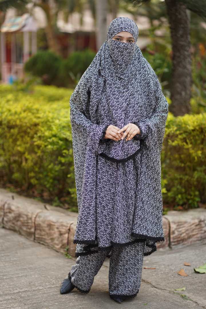 Premium,Linen,Khimar,Plazu,Set