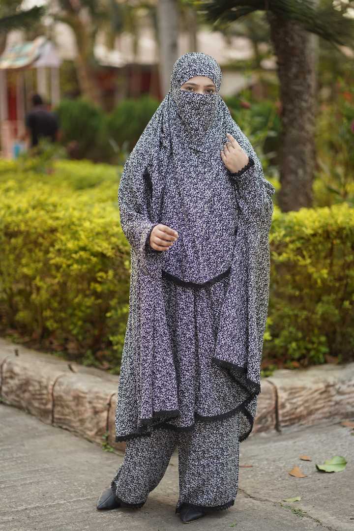 Premium,Linen,Khimar,Plazu,Set