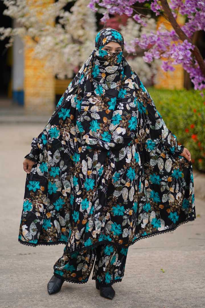 Premium,Linen,Khimar,Plazu,Set