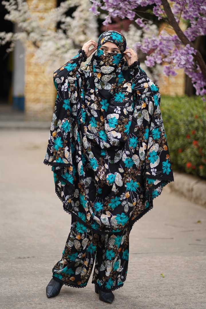 Premium,Linen,Khimar,Plazu,Set