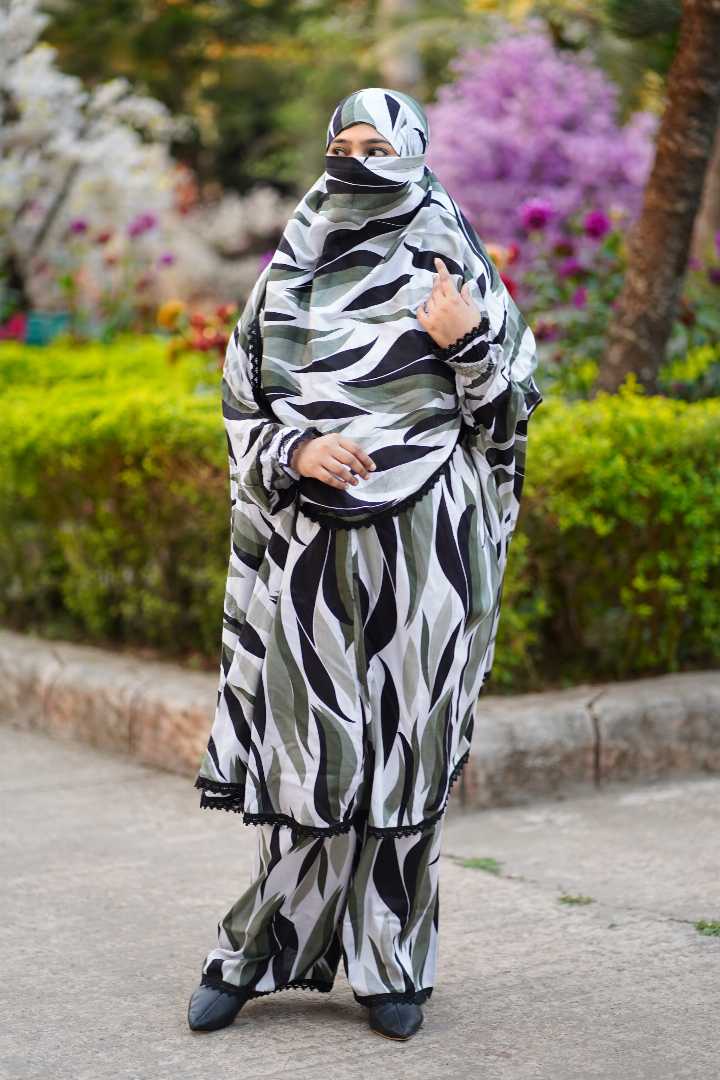 Premium,Linen,Khimar,Plazu,Set