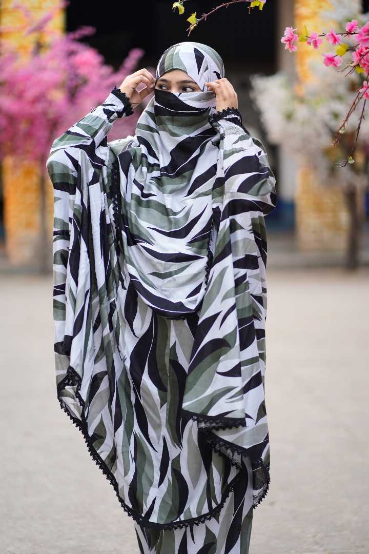 Premium,Linen,Khimar,Plazu,Set