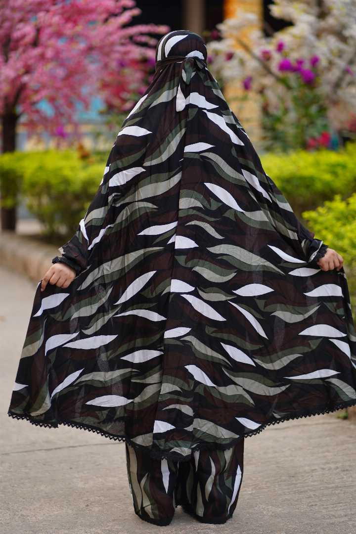 Premium,Linen,Khimar,Plazu,Set