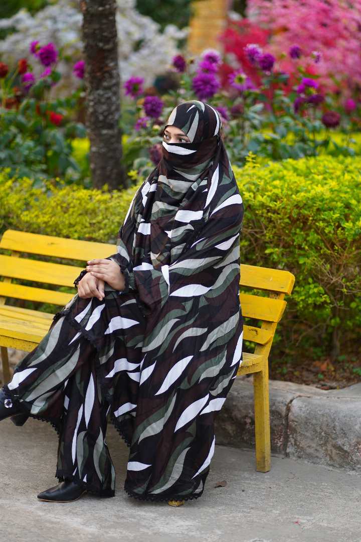 Premium,Linen,Khimar,Plazu,Set