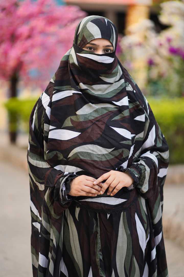 Premium,Linen,Khimar,Plazu,Set