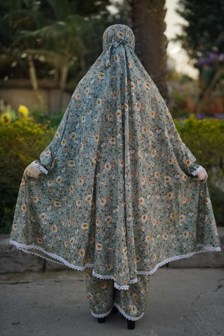 Premium,Linen,Khimar,Plazu,Set