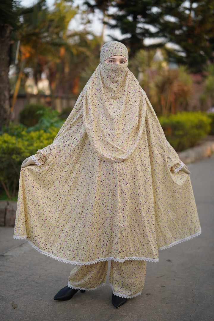 Premium,Linen,Khimar,Plazu,Set