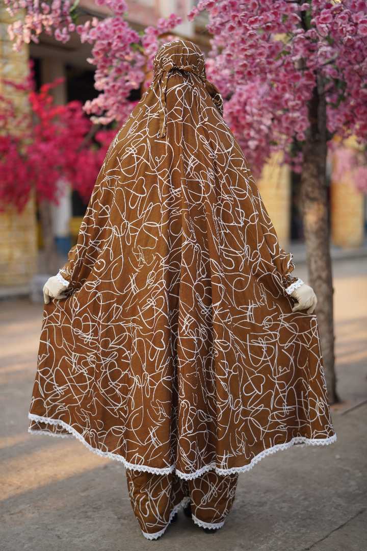 Premium,Linen,Khimar,Plazu,Set