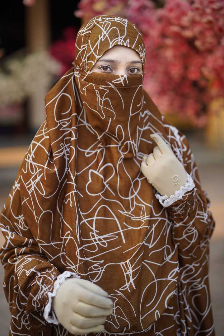 Premium,Linen,Khimar,Plazu,Set