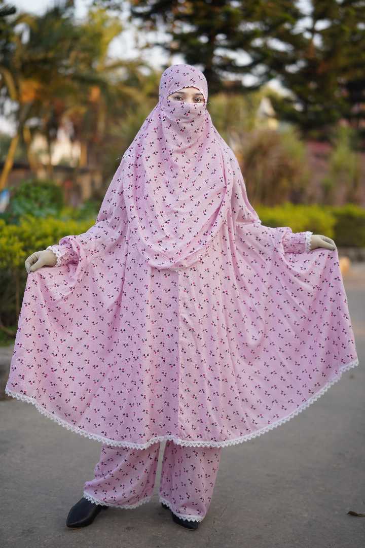 Premium,Linen,Khimar,Plazu,Set
