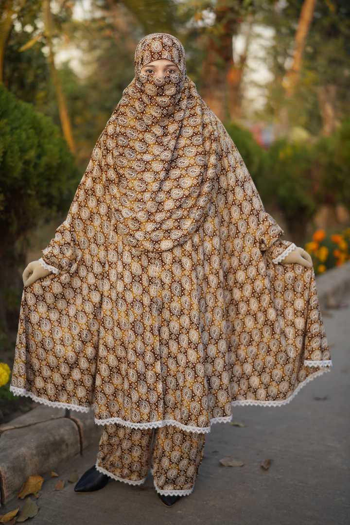 Premium,Linen,Khimar,Plazu,Set