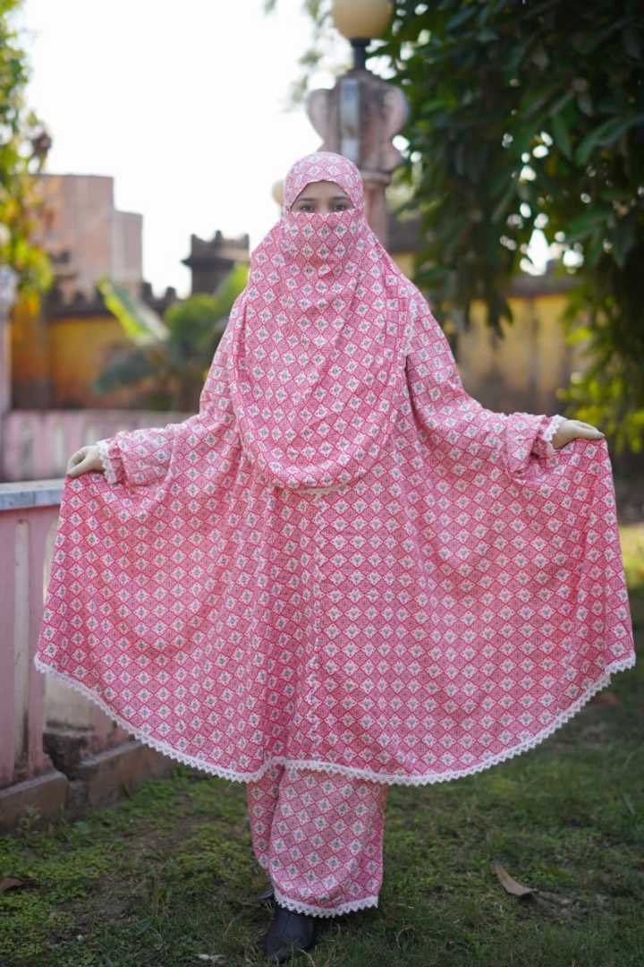 Premium,Linen,Khimar,Plazu,Set