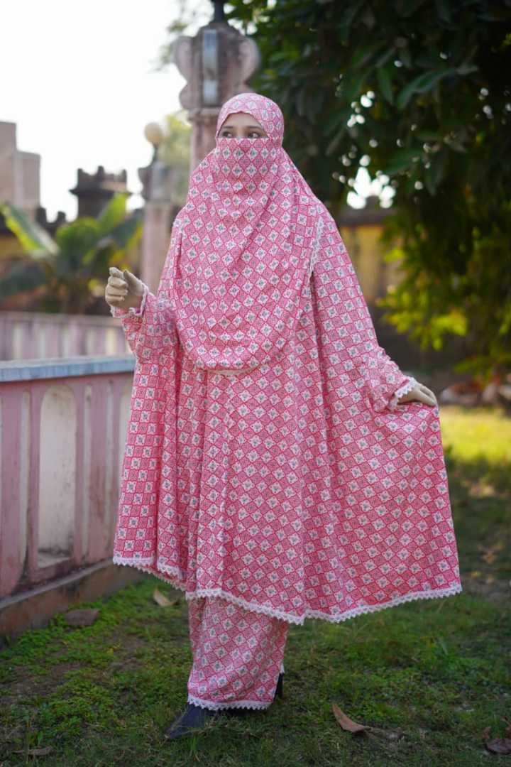 Premium,Linen,Khimar,Plazu,Set