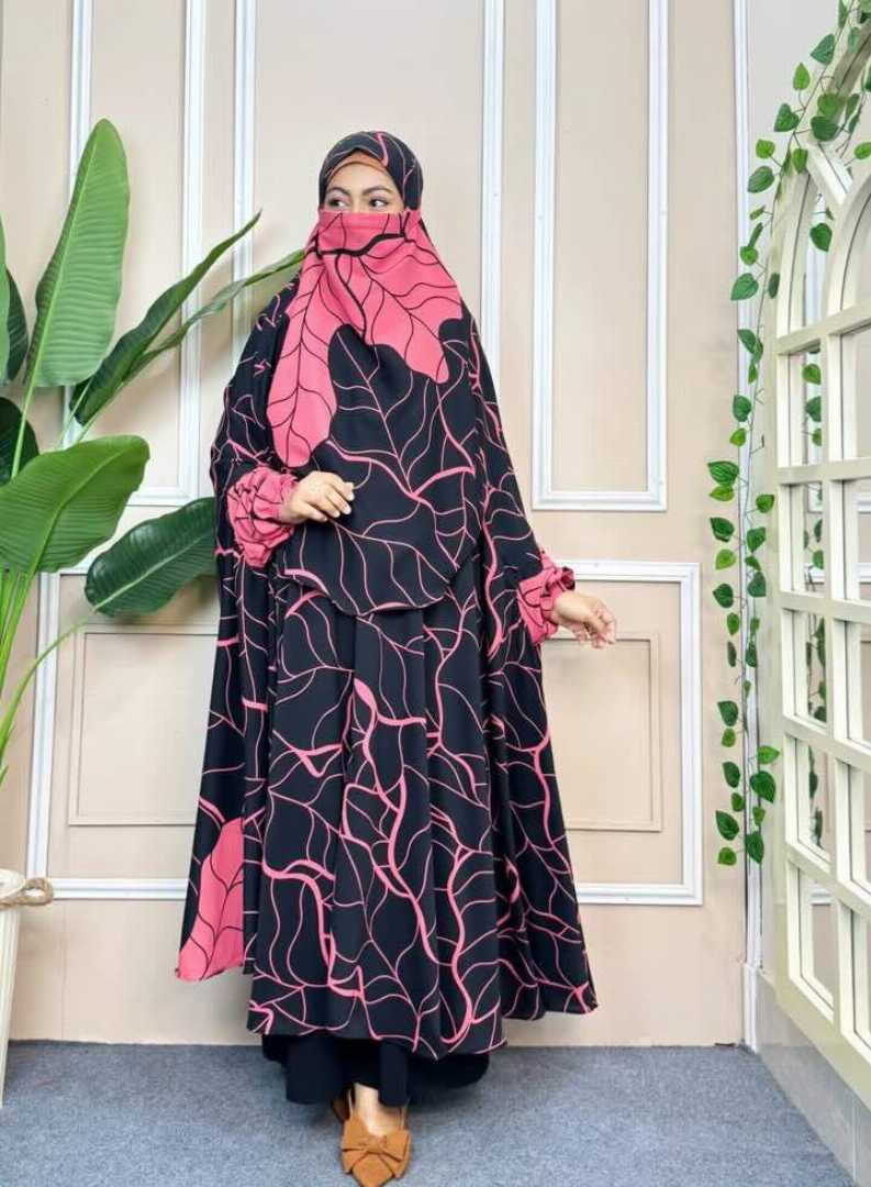 Premium,Cherry,Semi-long,Khimar