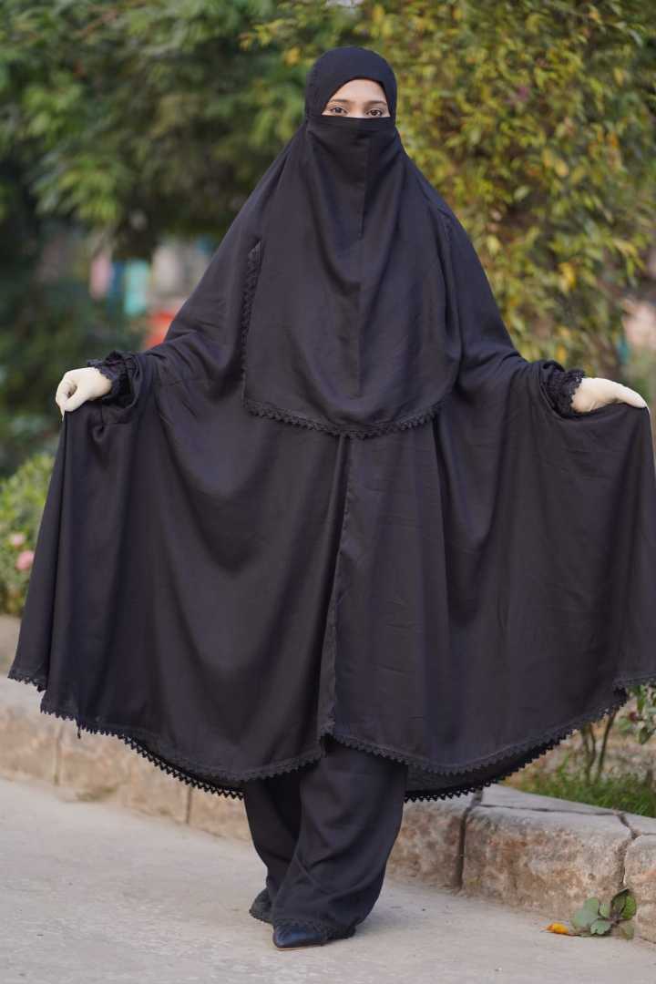 Premium,Linen,Khimar,Plazu,Set