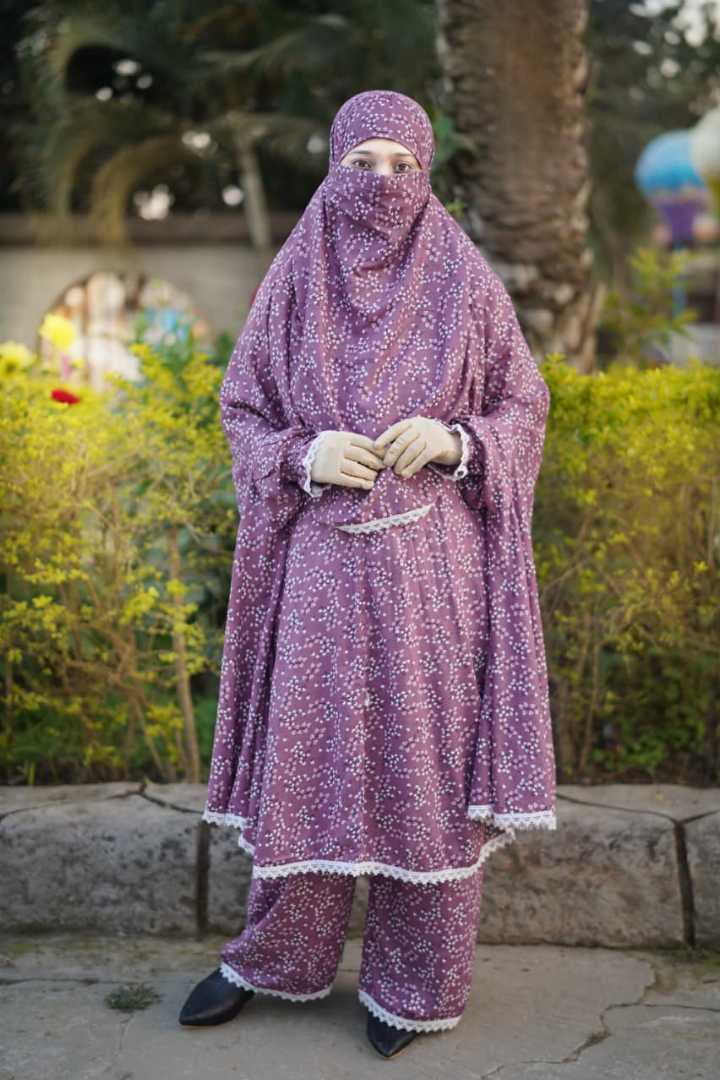 Premium,Linen,Khimar,Plazu,Set