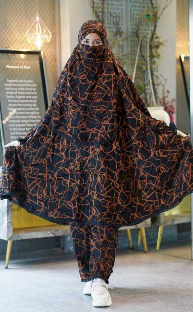 Premium,Linen,Khimar,Plazu,Set