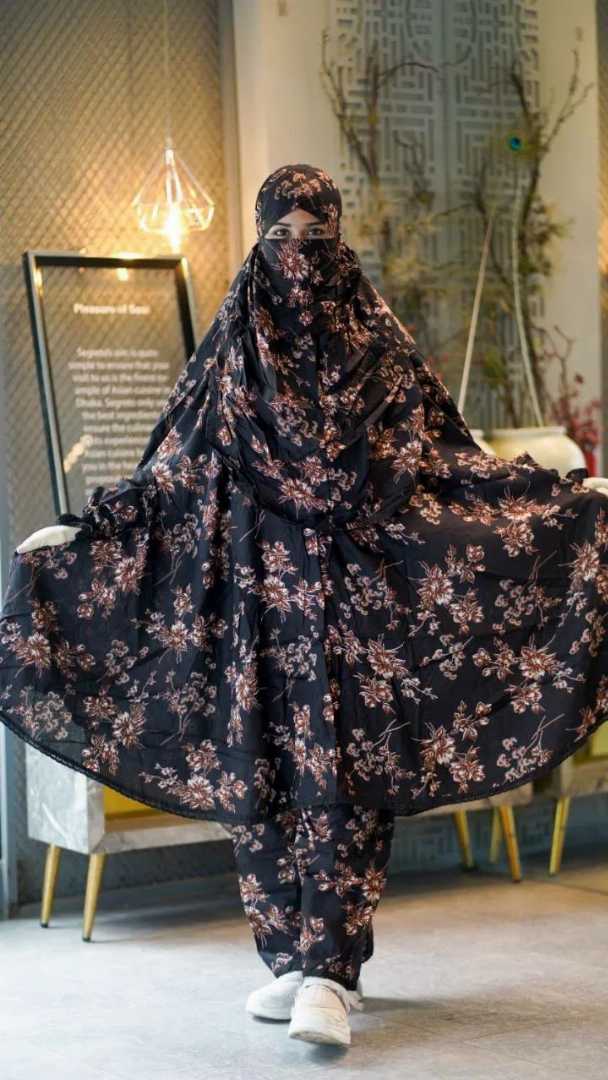 Premium,Linen,Khimar,Plazu,Set