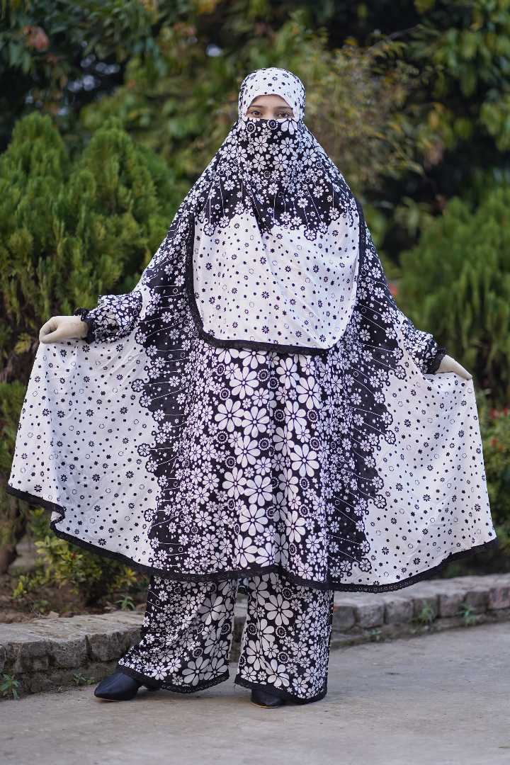 Premium,Linen,Khimar,Plazu,Set
