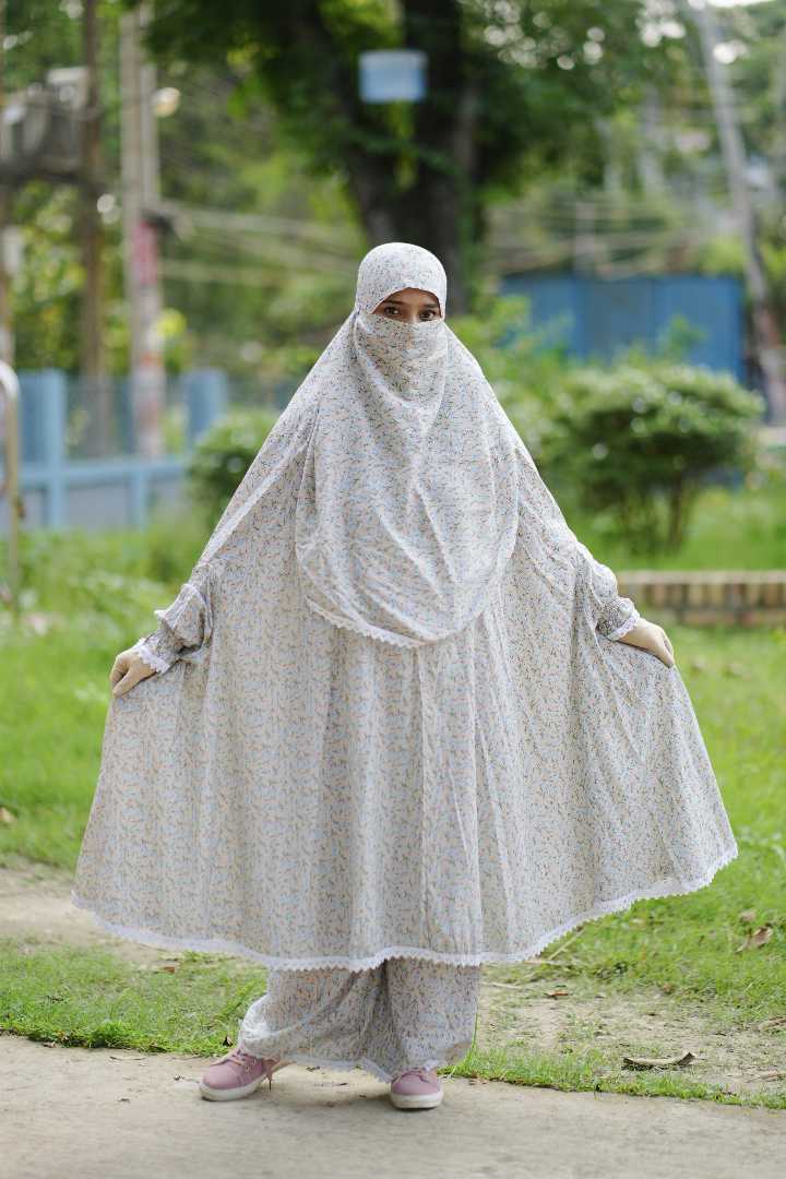 Premium,Linen,Khimar,Plazu,Set