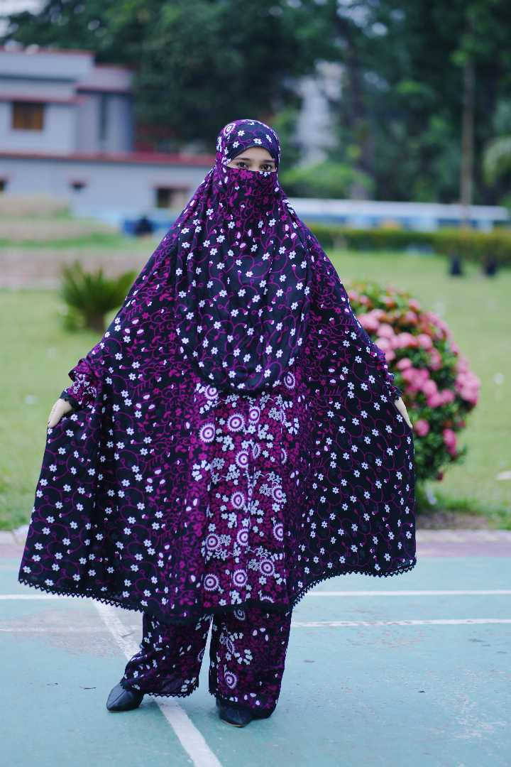 Premium,Linen,Khimar,Plazu,Set