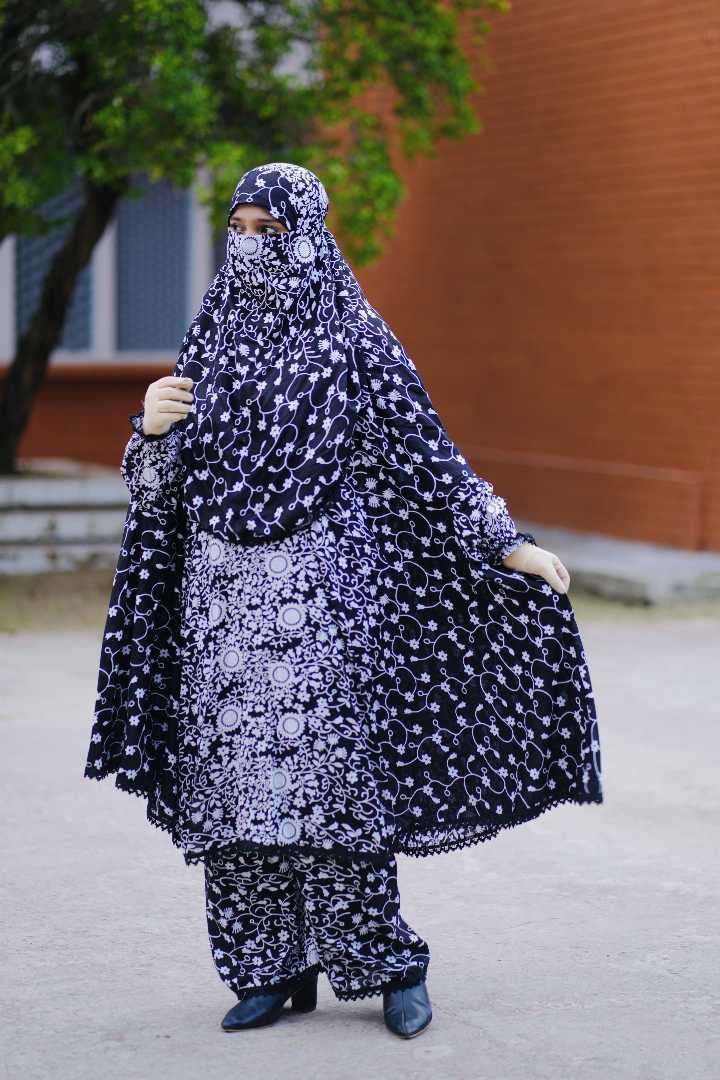 Premium,Linen,Khimar,Plazu,Set