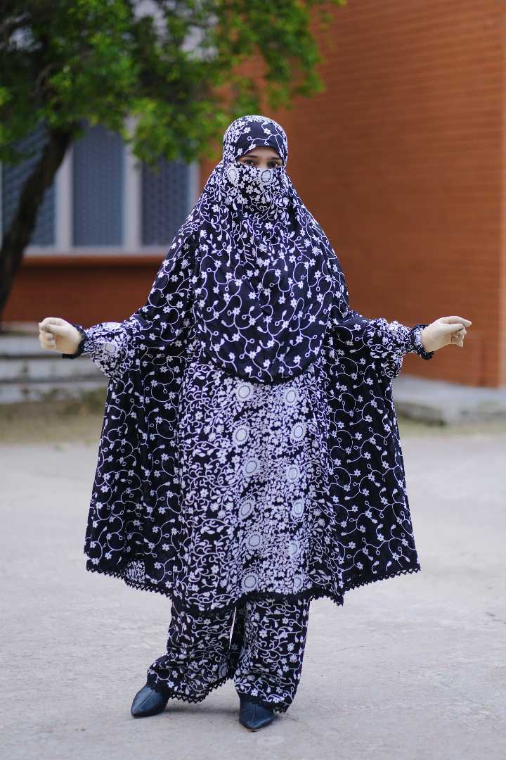 Premium,Linen,Khimar,Plazu,Set