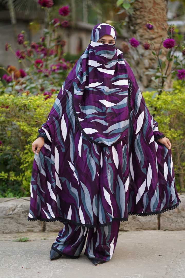 Premium,Linen,Khimar,Plazu,Set