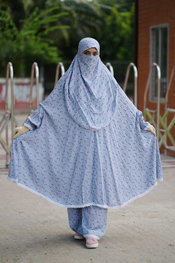 Premium,Linen,Khimar,Plazu,Set