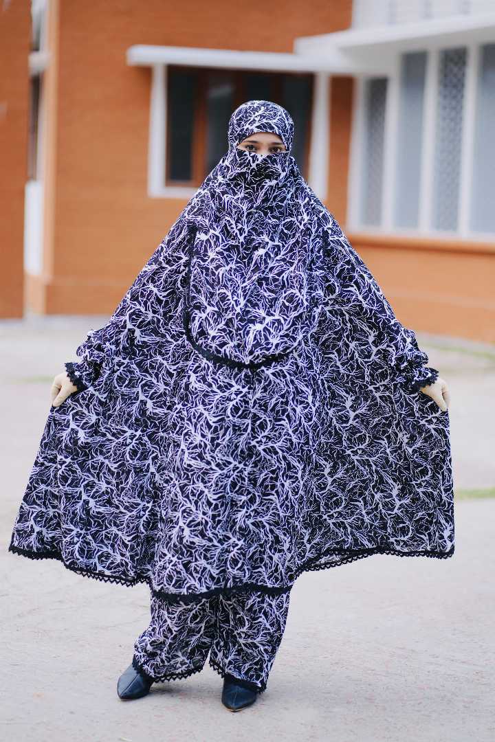 Premium,Linen,Khimar,Plazu,Set