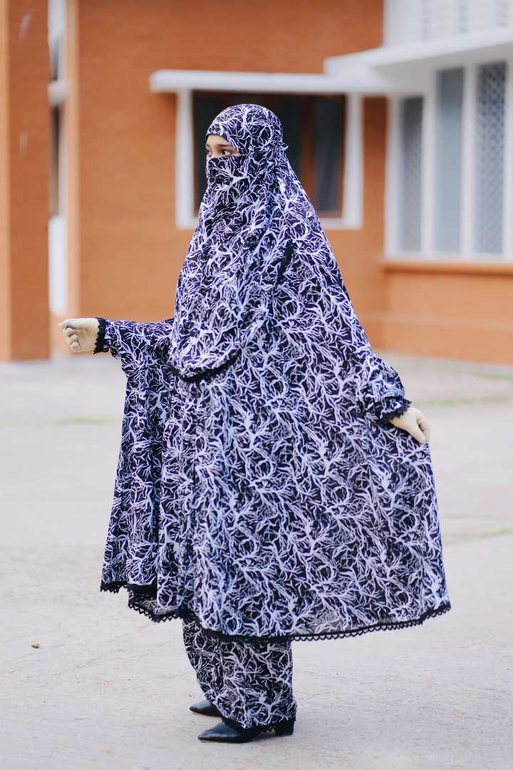 Premium,Linen,Khimar,Plazu,Set