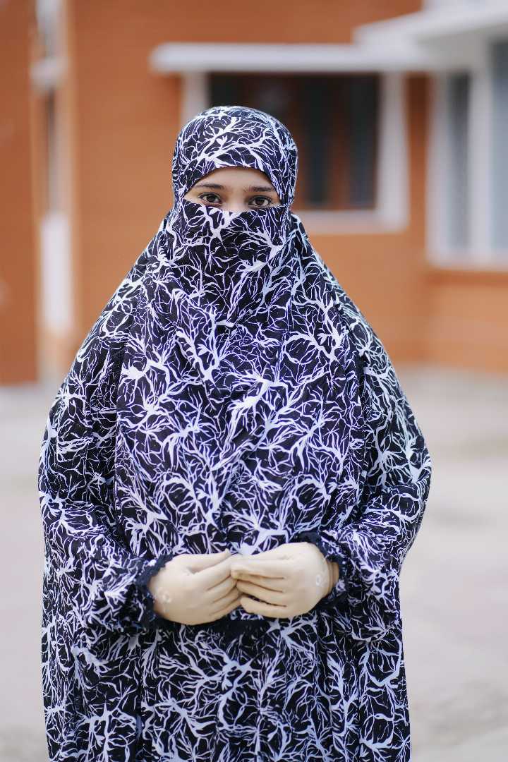 Premium,Linen,Khimar,Plazu,Set