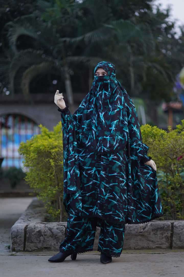 Premium,Linen,Khimar,Plazu,Set