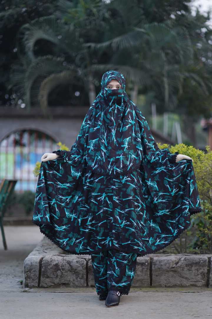 Premium,Linen,Khimar,Plazu,Set